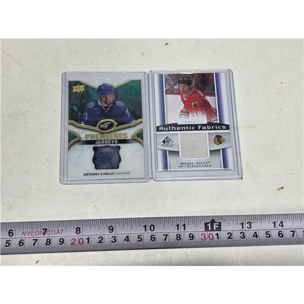 2 Jersey Cards Goulet and Cirelli