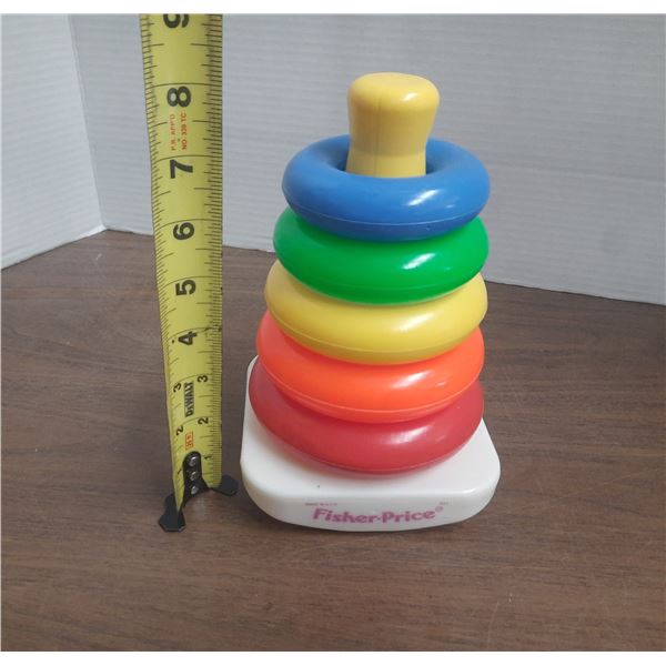 Classic Fisher-Price Rock-a-Stack ring-stacking toy for infants.