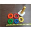 Image 3 : Classic Fisher-Price Rock-a-Stack ring-stacking toy for infants.