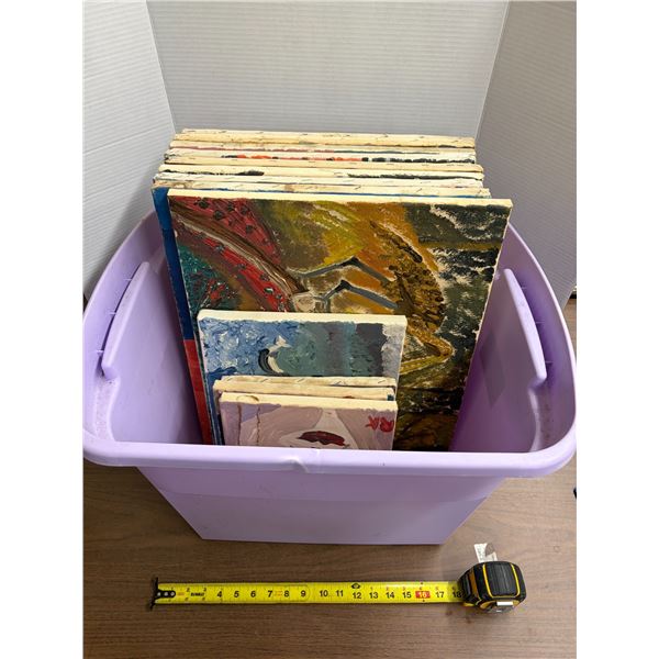 Tote of 15 Paintings.