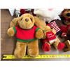 Image 2 : Vintage and modern holiday-themed plush dolls, toys.