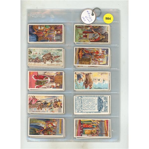 1911 Coronation Series set of 50 vintage tobacco cigarette cards issued by W.D. & H.O. Wills (Imperi