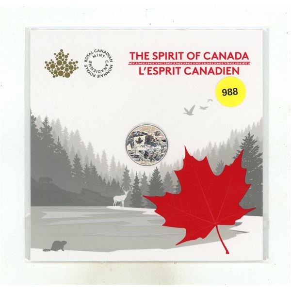 2017 $3 "The Spirit of Canada" 1/4 oz 99.99% pure silver specimen coin issued by the Royal Canadian 