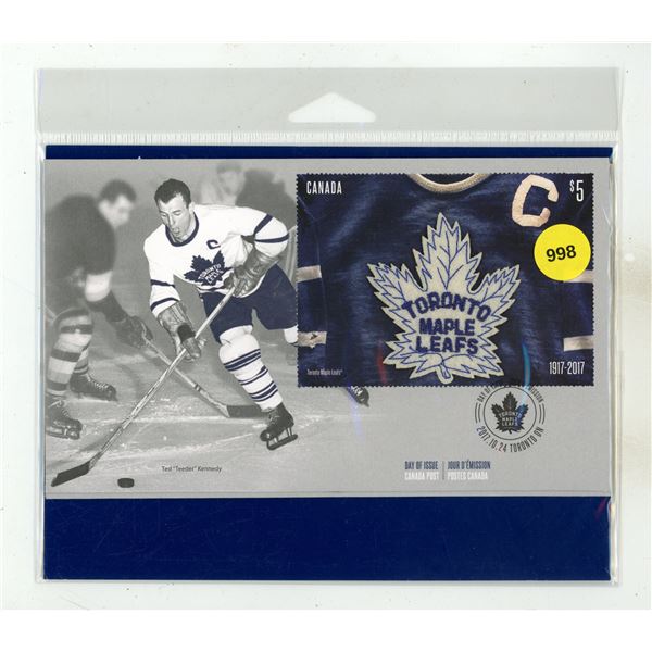 Canada Post $5 Fabric Souvenir Sheet issued on October 24, 2017, to celebrate the 100th anniversary 