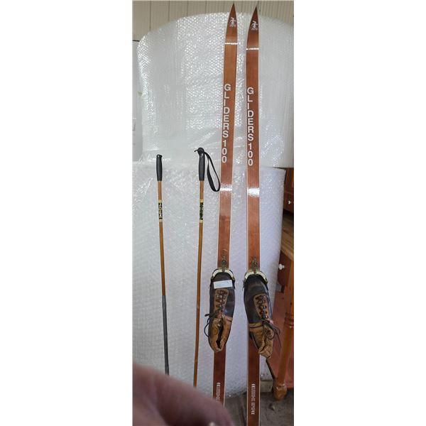 Vintage Cross Country Skis w/ Boots & Poles