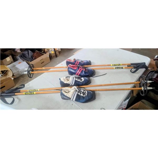 Vintage Ski Poles & Boots