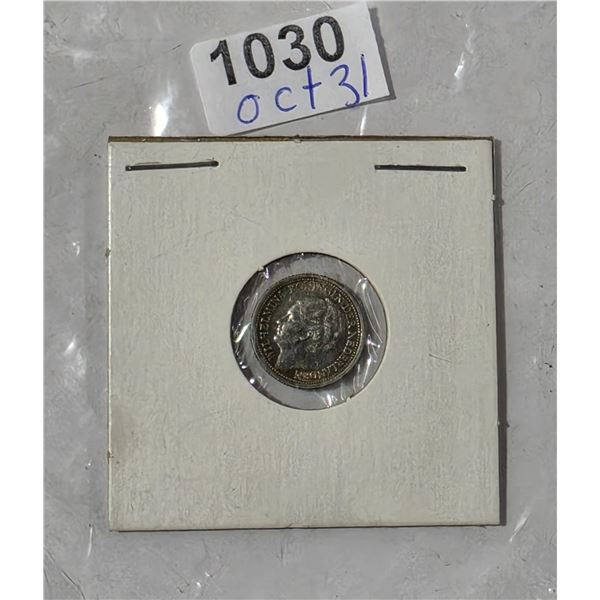 1937 NETHERLANDS DIME  AU  NICE