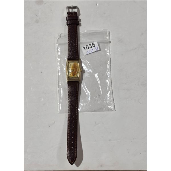 VINTAGE ELGIN ART-DECO MAN WIND WATCH  RUNS