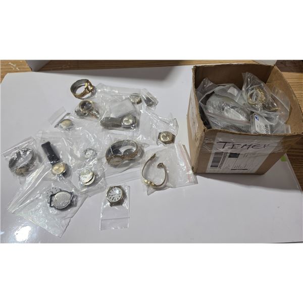 4 LBS MISC TIMEX MAN, QTZ, ELECT WATCH PARTS FOR REPAIR, CRAFTS