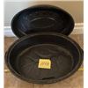 Image 2 : Vintage Blue Enamel Graniteware Roaster, Large, Handled.  Comes with Lid.