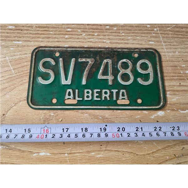Vintage Alberta Snowmobile License Plate