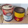 Image 1 : Vintage Esso & Shell Oil Pails – Empty