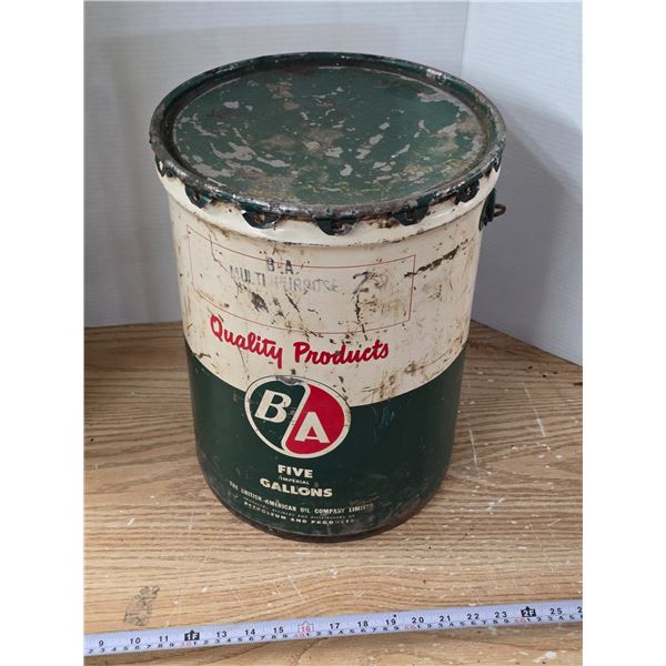 B/A 5-Gallon Oil Pail – Empty
