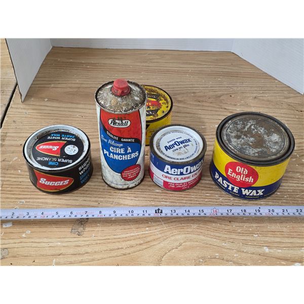 Collectable Vintage Wax Tin Lot