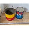 Image 1 : Shell Grease Pail (empty), UCar Antifreeze Tin