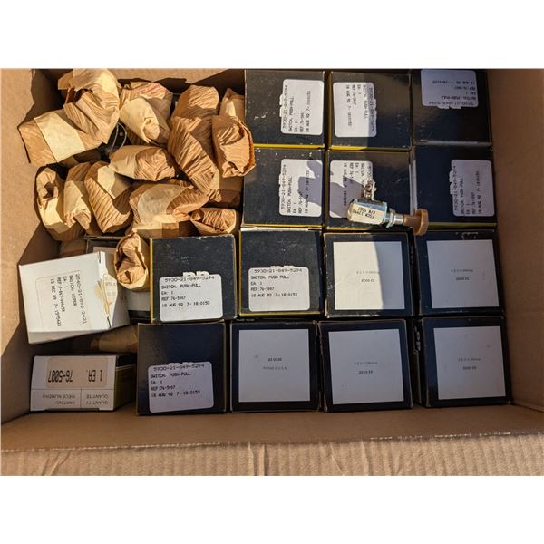 Box of automotive push/pull switches