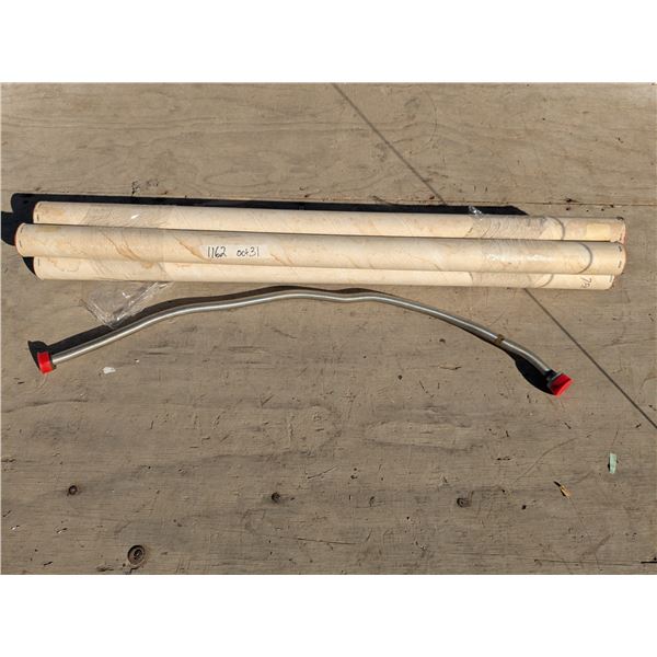 (4) military metal flex tubes