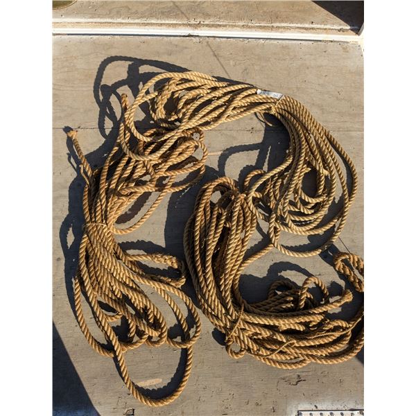 3 – 50 ft. lengths of military jute rope