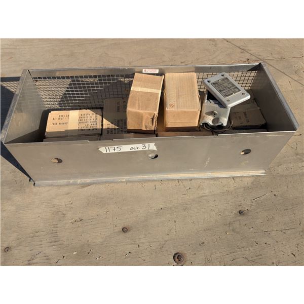 Metal tray of siren relay control units