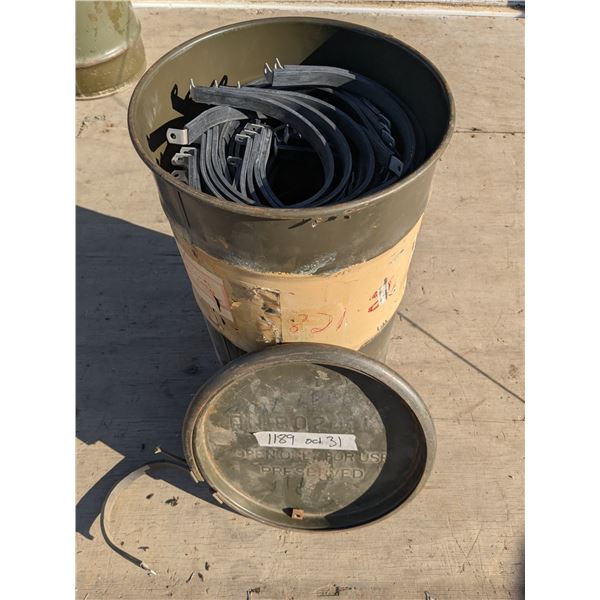 Military barrel of 3” vibration dampening “C” clamps