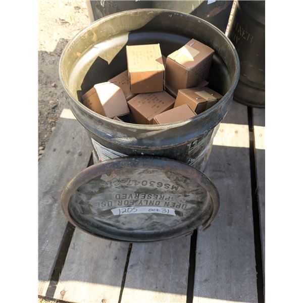 Barrel of 2”X 1/2” aluminum bolts