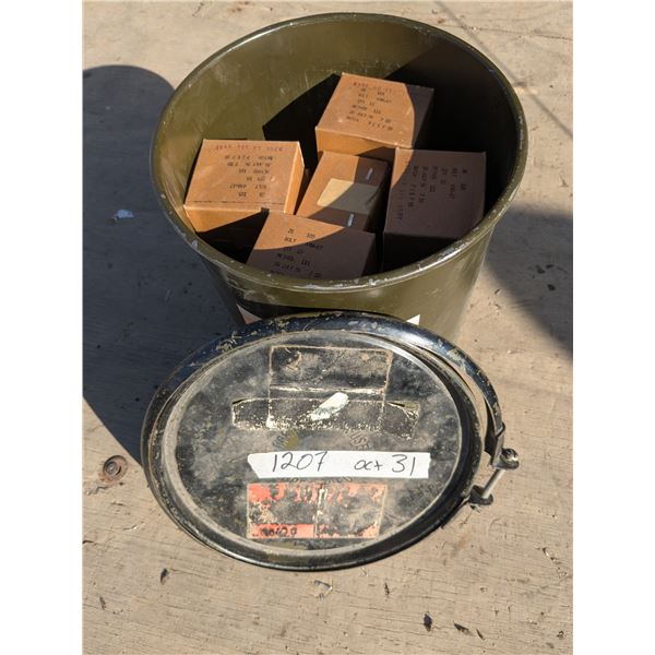 Barrel of 2” X ½” aluminum bolts