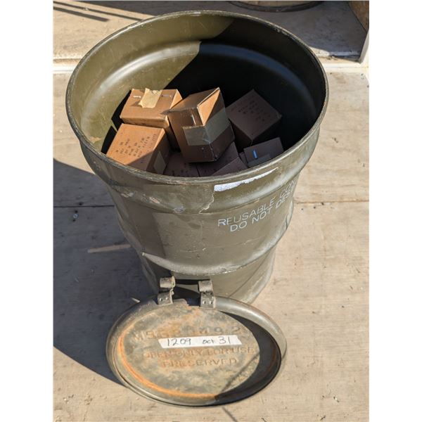 Barrel of 2” X ½” aluminum bolts