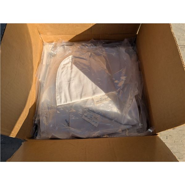 Box of 100 white military medical caps