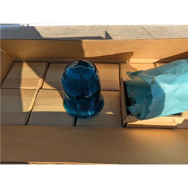 Box of RCAF blue runway light lenses