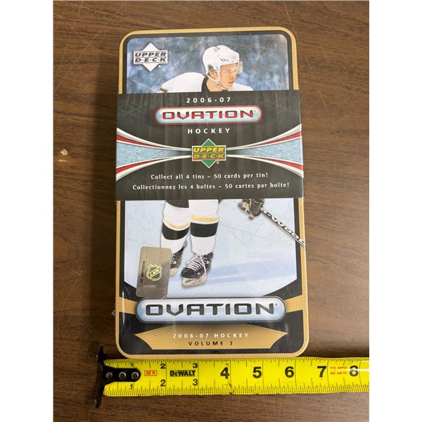 2006-07 UD Ovation Hockey Card Tin (Sealed) w/ 50 Cards