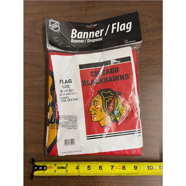 NHL Chicago Blackhawks Banner/Flag, 3’ x 5’ in Original Pkg