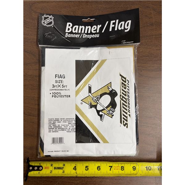 NHL Pittsburgh Penguins Banner/Flag, 3’ x 5’ in Original Pkg