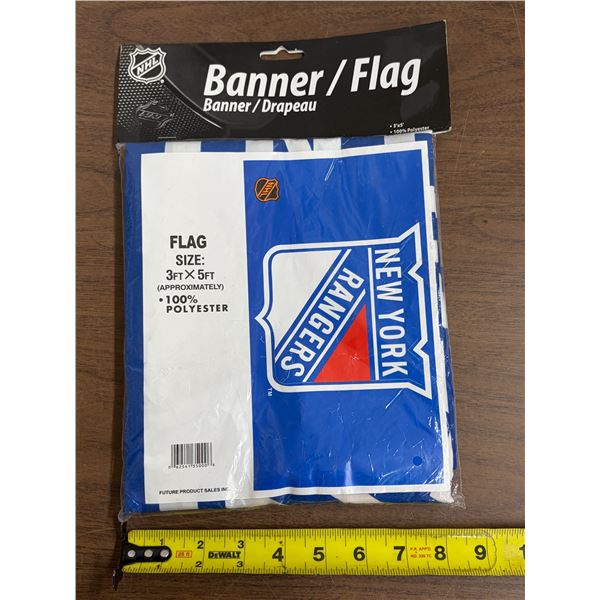 NHL New York Rangers Banner/Flag, 3’ x 5’ in Original Pkg