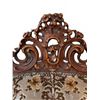 Image 5 : Ornate Carved Wood Settee with Floral Upholstery, 64" Wide x 31" Deep x 44" High
