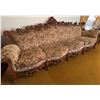 Image 3 : Carved Wood Rococo Style Sofa With Floral Upholstery, Approximately 122 Inches Wide