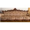 Image 6 : Carved Wood Rococo Style Sofa With Floral Upholstery, Approximately 122 Inches Wide