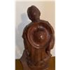 Image 4 : Hand-Carved Wooden Sculpture of Violin Player, 18" Height