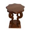 Image 2 : Wood Plant Stand with Undulating Legs and Decorative Top, 24 in. Height