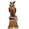 Image 4 : Porcelain Owl Figurine by Prof. Mollica on Books with Ornate Gold Base