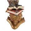Image 5 : Porcelain Owl Figurine by Prof. Mollica on Books with Ornate Gold Base