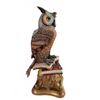 Image 6 : Porcelain Owl Figurine by Prof. Mollica on Books with Ornate Gold Base