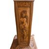 Image 4 : Decorative Pedestal Table With Figural Bronze Tone Base and Marble Octagonal Top