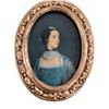 Image 2 : 4 Oval Miniature Portrait Prints With Ornate Gold-Tone Frames