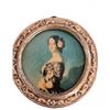 Image 4 : 4 Oval Miniature Portrait Prints With Ornate Gold-Tone Frames