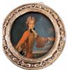 Image 5 : 4 Oval Miniature Portrait Prints With Ornate Gold-Tone Frames