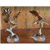 Image 3 : Gilt Metal and Cut Crystal Eagle Figurines on Crystal Bases