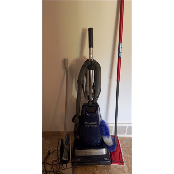 Panasonic Platinum Performance Plus Upright Vacuum Cleaner, Broom, Mop, Duster