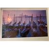 Image 2 : Framed Print Grand Canal, Venice 1996 Photograph of Gondolas at Sunset