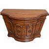 Image 1 : Wooden Demilune Cabinet with Two Doors and Interior Shelf