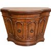 Image 2 : Wooden Demilune Cabinet with Two Doors and Interior Shelf
